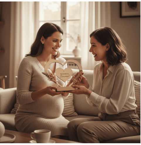 Cadre en Bois Personnalisé Parrain Marraine -...