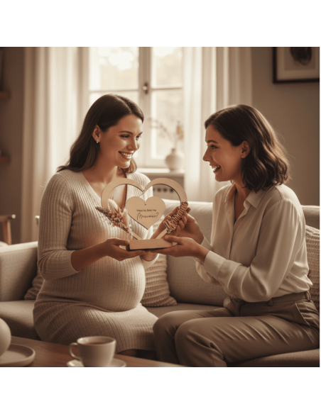 Cadre en Bois Personnalisé Parrain Marraine - Cadeau Baptême Anniversaire