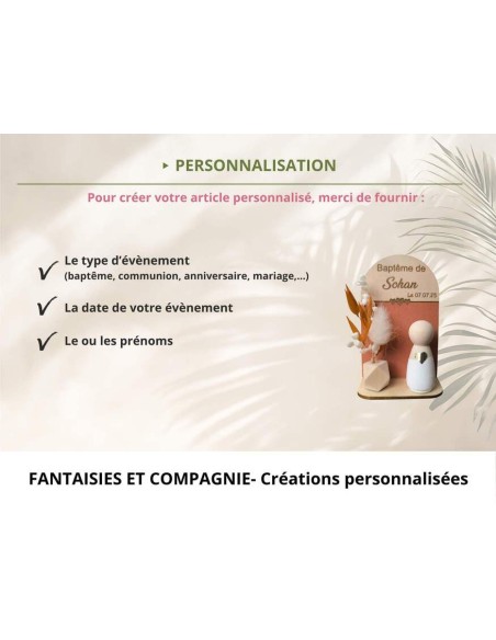 Cadeau Invité Fleuri Personnalisé : Alternative Dragées Baptême, Communion, Mariage