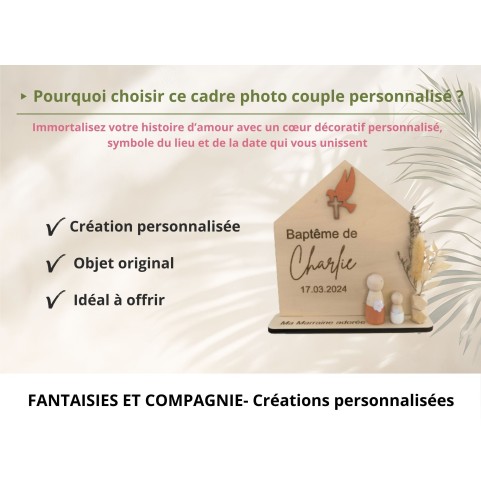 Cadeau Parrain Marraine Bois Personnalisé...