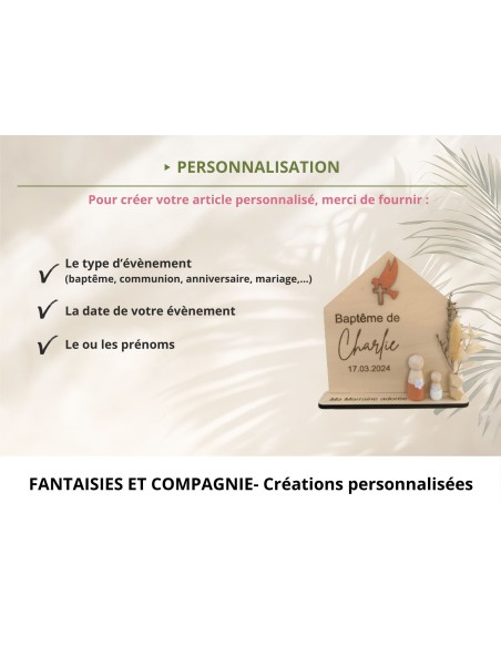Cadeau Parrain Marraine Bois Personnalisé Baptême Communion - Souvenir Unique