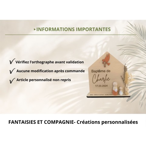 Cadeau Parrain Marraine Bois Personnalisé...