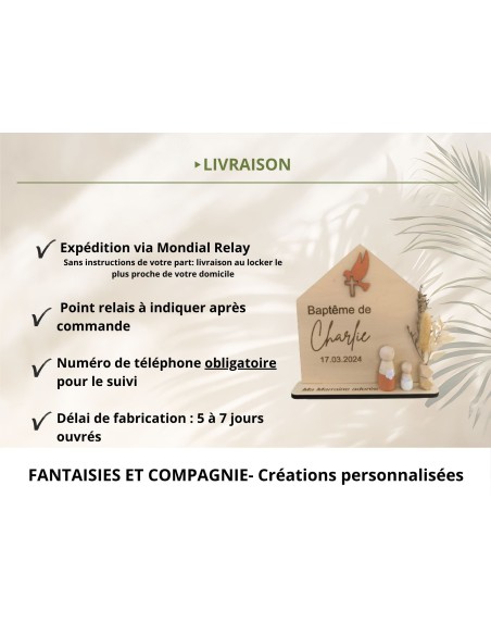 Cadeau Parrain Marraine Bois Personnalisé Baptême Communion - Souvenir Unique