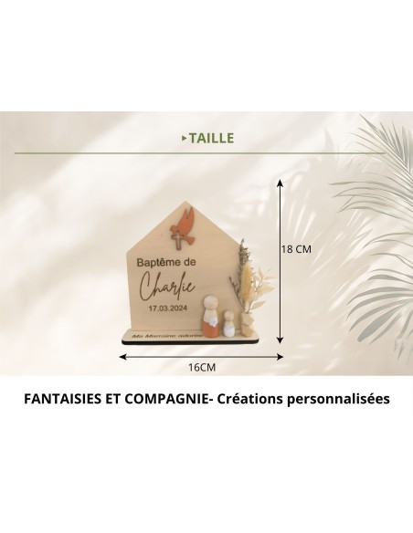 Cadeau Parrain Marraine Bois Personnalisé Baptême Communion - Souvenir Unique