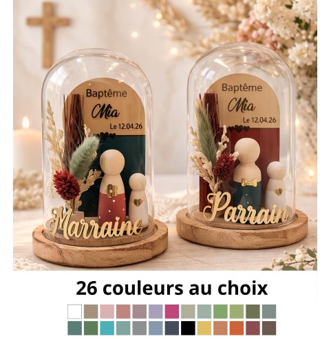 Cloche en verre personnalisée baptême – Cadeau...