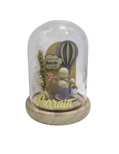 Cloche Verre Personnalisée thème montgolfière : Cadeau... 2