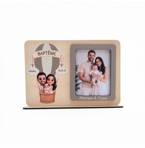 Cadre Photo Montgolfière Personnalisé – Cadeau...