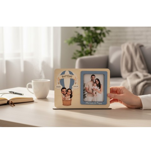 Cadre Photo Montgolfière Personnalisé – Cadeau...
