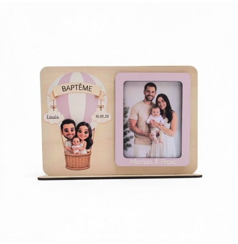 Cadre Photo Montgolfière Personnalisé – Cadeau...