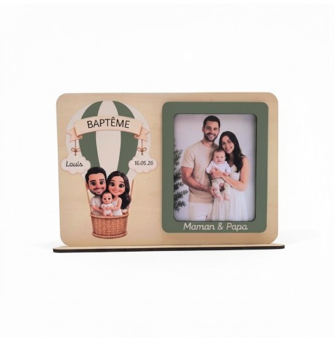Cadre Photo Montgolfière Personnalisé – Cadeau...