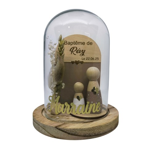 Cloche Verre Personnalisée: Cadeau Invité...