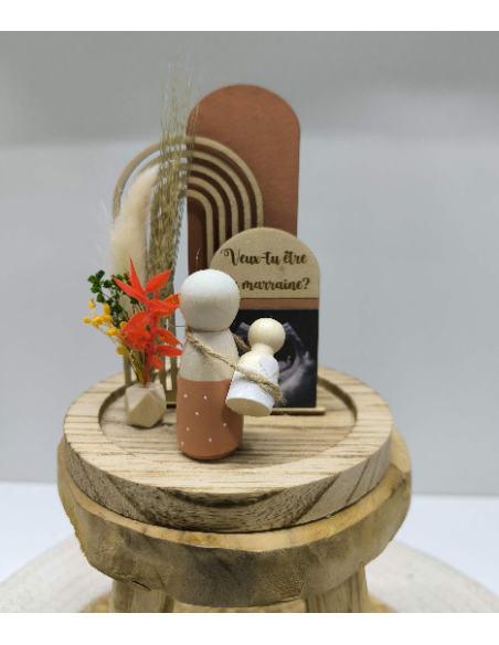 Cloche Verre Personnalisée: Annonce grossesse grands-parents, parrain, Marraine