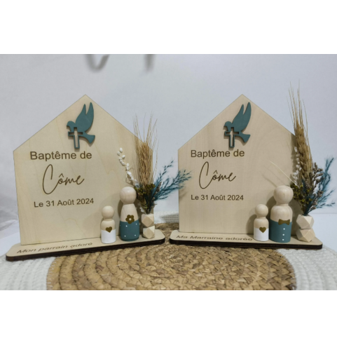 Cadeau Parrain Marraine Bois Personnalisé...