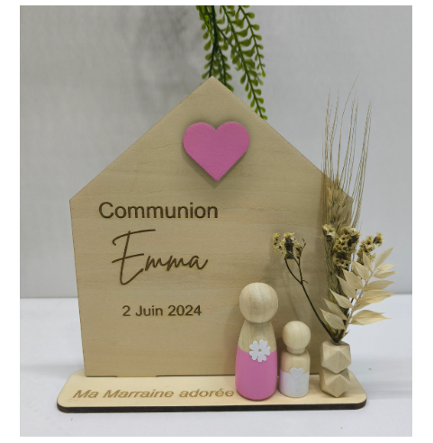 Cadeau Parrain Marraine Bois Personnalisé...