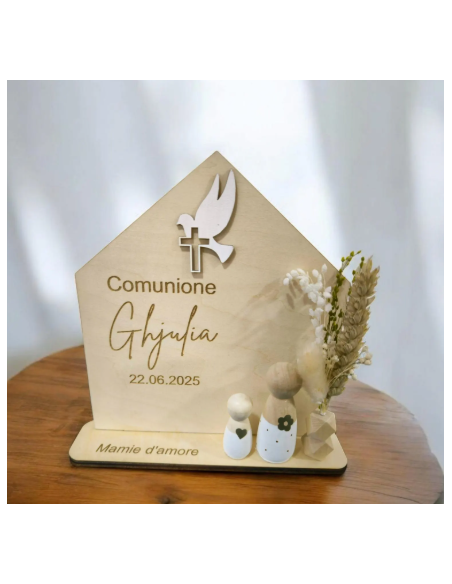 Cadeau Parrain Marraine Bois Personnalisé Baptême Communion - Souvenir Unique