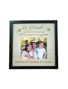 Cadre Photo Famille Personnalisé en Bois - Prénoms et... 2