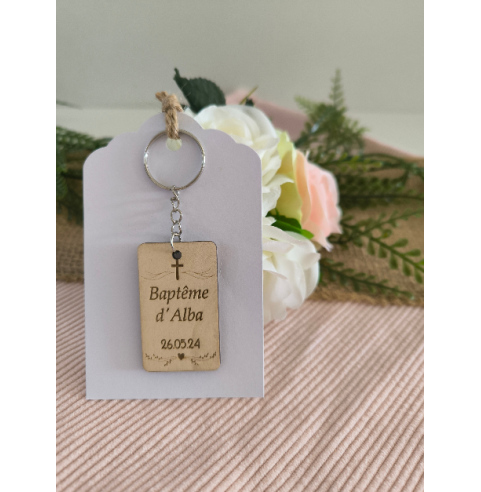 Porte Clés Bois Personnalisé Cadeau Invités...