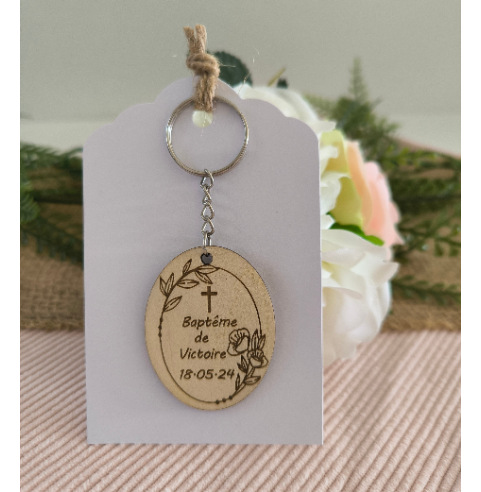 Porte Clés Bois Personnalisé Cadeau Invités...