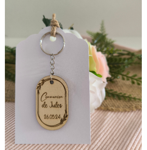 Porte Clés Bois Personnalisé Cadeau Invités...