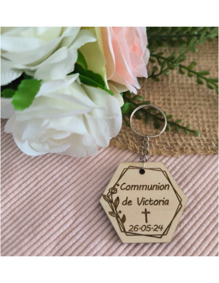 Porte Clés Bois Personnalisé Cadeau Invités Mariage Baptême Communion