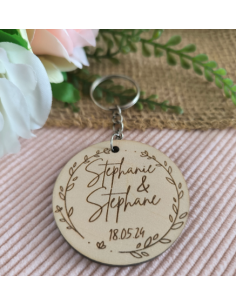 Porte Clés Bois Personnalisé Cadeau Invités Mariage... 2