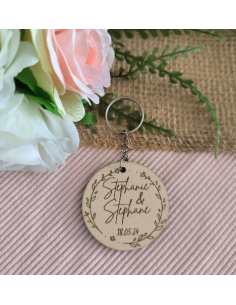 Porte Clés Bois Personnalisé Cadeau Invités Mariage...