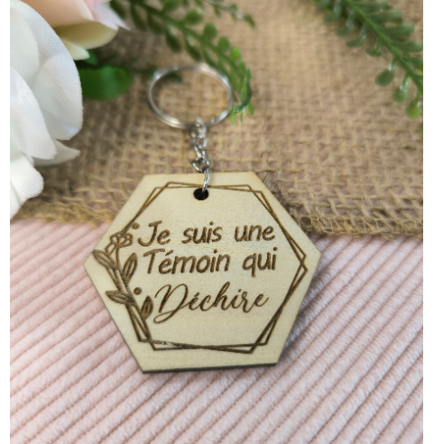 Porte Clés Bois Personnalisé Cadeau Invités Mariage Baptême Communion