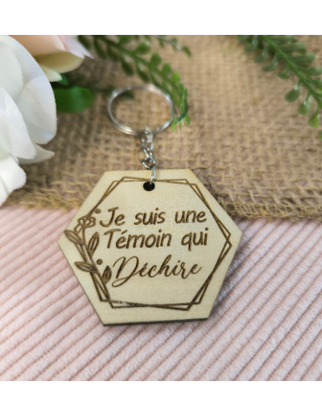 Porte Clés Bois Personnalisé Cadeau Invités Mariage Baptême Communion