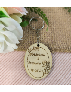 Porte Clés Bois Personnalisé Cadeau Invités Mariage...