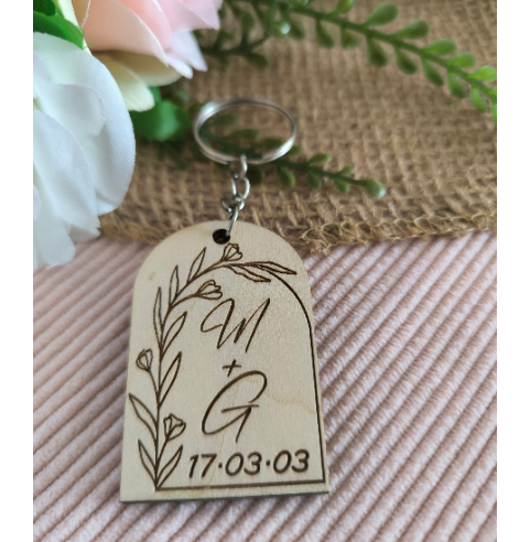 Porte Clés Bois Personnalisé Cadeau Invités...