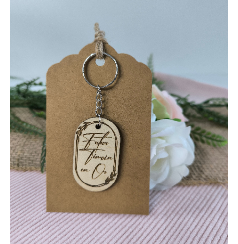 Porte Clés Bois Personnalisé Cadeau Invités...