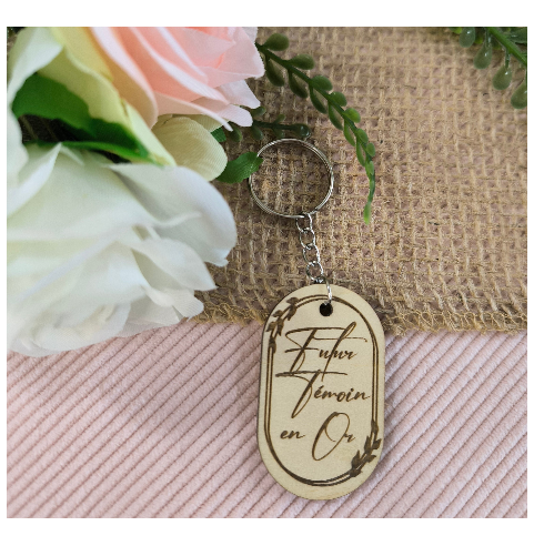 Porte Clés Bois Personnalisé Cadeau Invités...