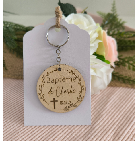 Porte Clés Bois Personnalisé Cadeau Invités...