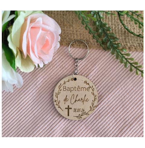 Porte Clés Bois Personnalisé Cadeau Invités...