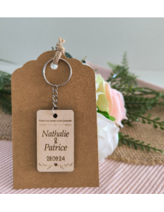 Porte Clés Bois Personnalisé Cadeau Invités Mariage... 2