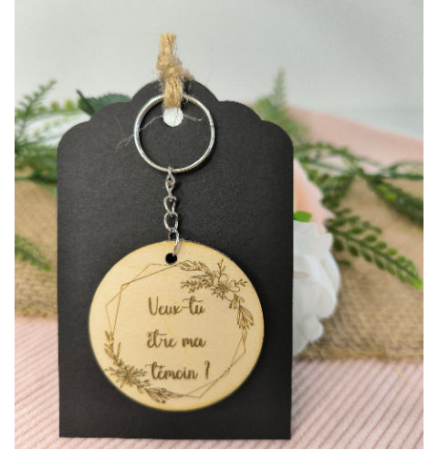 Porte Clés Bois Personnalisé Cadeau Invités...