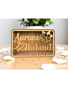 Urne Mariage Bois Personnalisée mariage boite à cartes