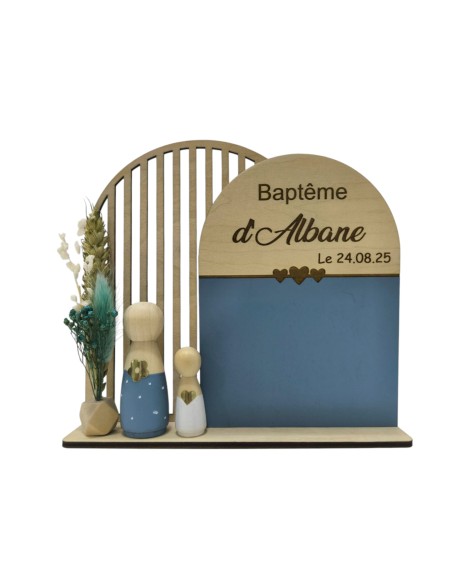 Cadre Personnalisé Événement Bébé/Enfant - Souvenir Unique Parrain Marraine Grands-parents