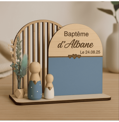 Cadre Personnalisé Événement Bébé/Enfant - Souvenir Unique Parrain Marraine Grands-parents