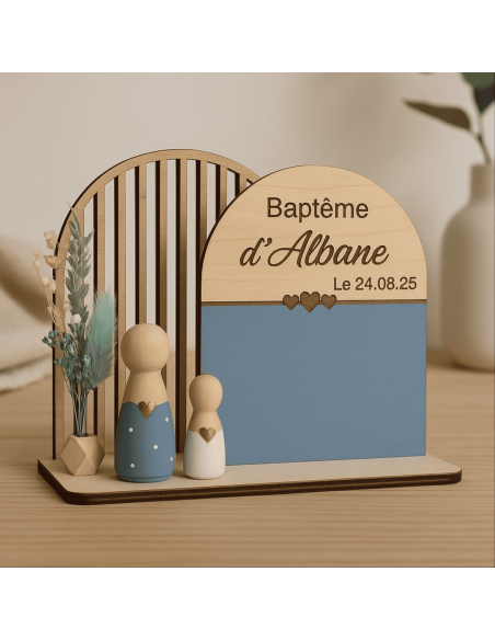 Cadre Personnalisé Événement Bébé/Enfant - Souvenir Unique Parrain Marraine Grands-parents