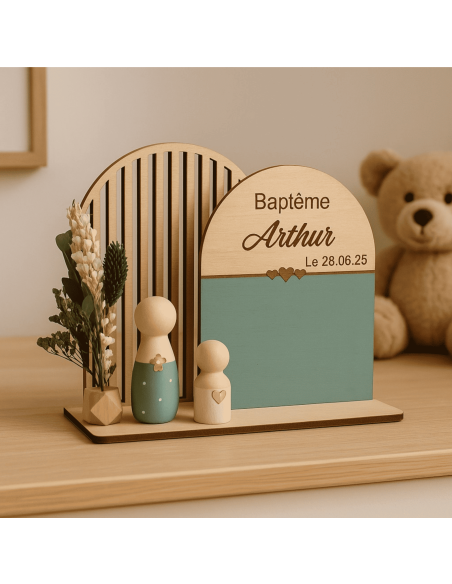 Cadre Personnalisé Événement Bébé/Enfant - Souvenir Unique Parrain Marraine Grands-parents