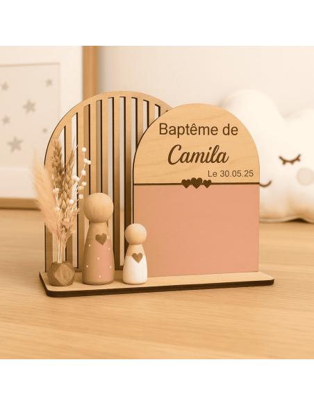 Cadre Personnalisé Événement Bébé/Enfant - Souvenir Unique Parrain Marraine Grands-parents