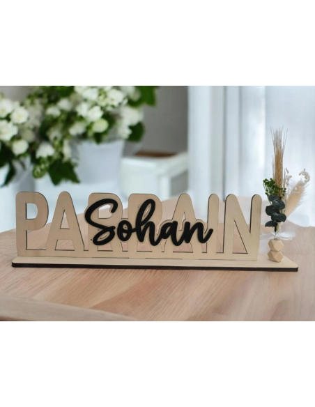 Cadeau Parrain Marraine Personnalisé en Bois