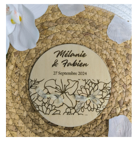 Porte-Alliances Mariage Bois Personnalisé |...
