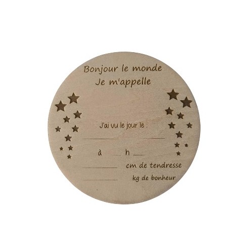 Plaque Bois Naissance Personnalisée | Cadeau...