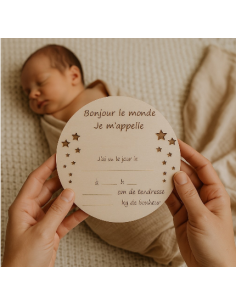 Plaque Bois Naissance Personnalisée | Cadeau Bébé...