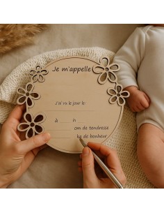 Plaque Bois Naissance Personnalisée | Cadeau Bébé...