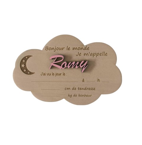 Plaque Bois Naissance Personnalisée | Cadeau...
