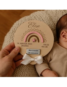 Support Bracelet Naissance Bois Personnalisé | Souvenir...