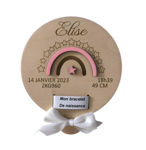 Support Bracelet Naissance Bois Personnalisé |...